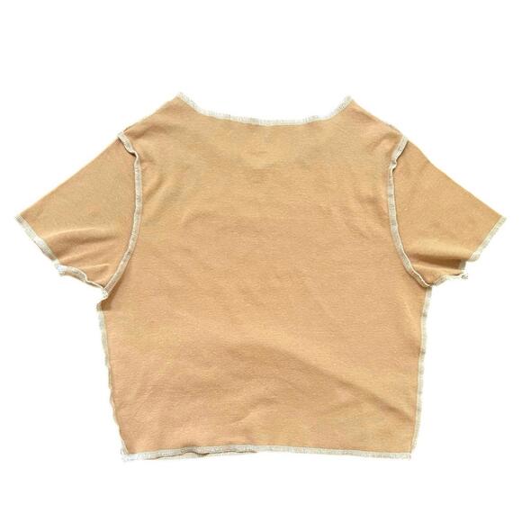Ford Women's Tan Bronco Cropped Tee - L - Picture 3 of 5